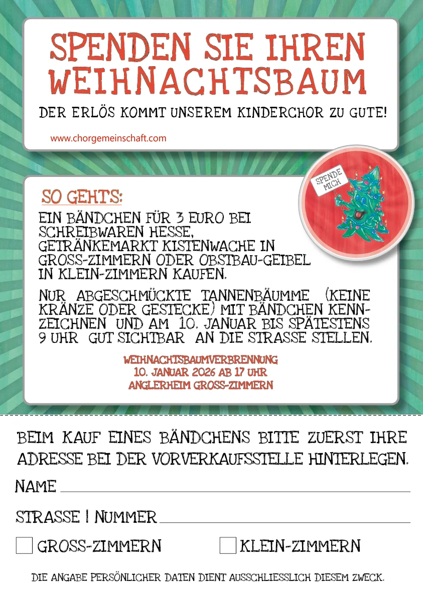 Weihnachtsbaumverbrennung 2026